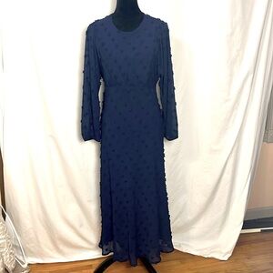 Eri +all maxi dress size 6 navy blue